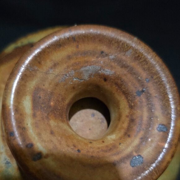 Art Pottery Stoneware Cheese / Butter Covered Bowl Set - Signed JACKSON - Picture 9 of 9